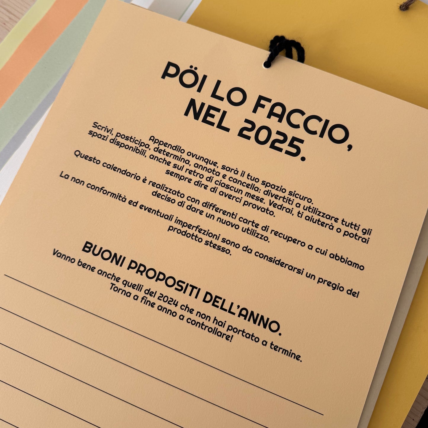 CALENDARIO - PÖI LO FACCIO nel 2025
