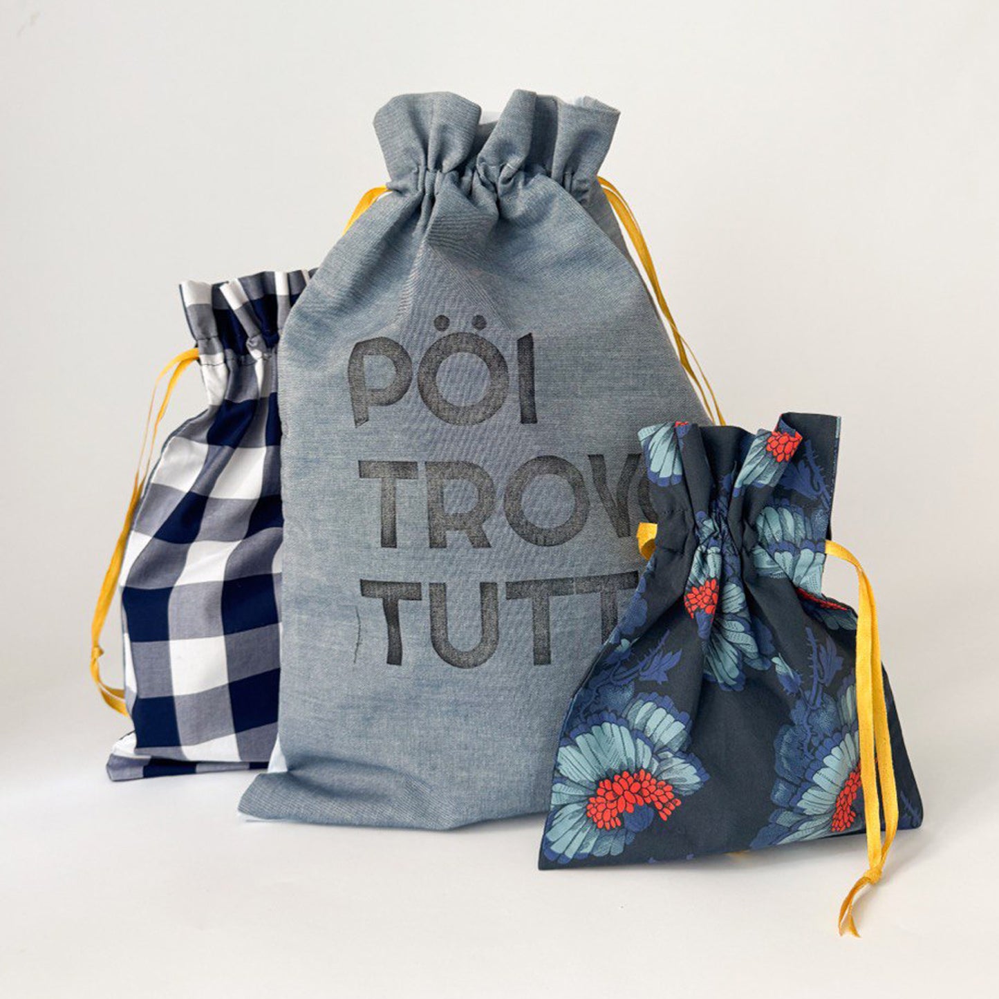 TRITTICO SACCHETTI IN STOFFA - PÖI TROVO TUTTO