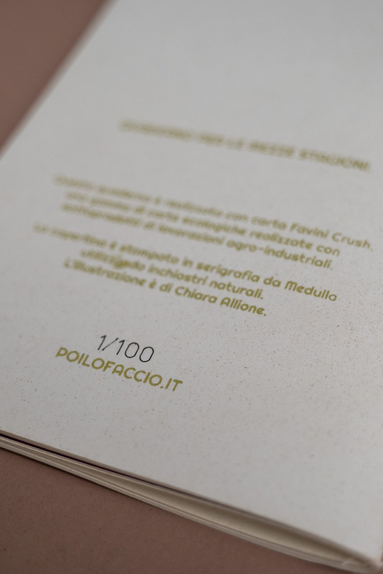 QUADERNO - LE STAGIONI DEL PÖI