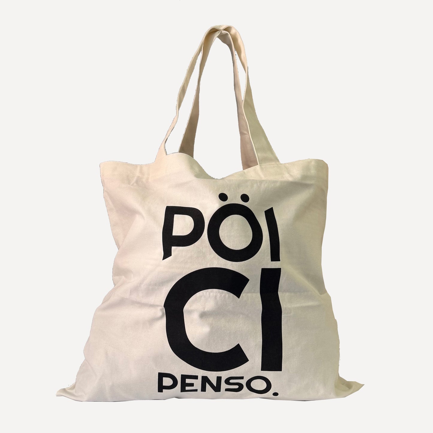 SHOPPER - PÖI CI PENSO in cotone bianco