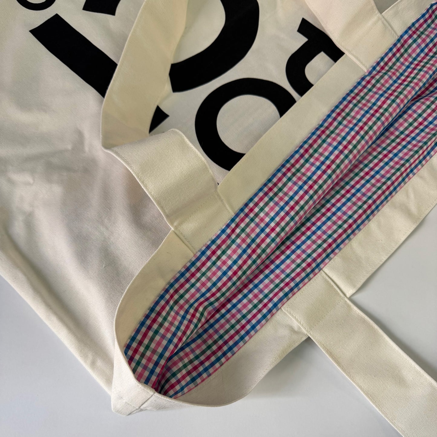 SHOPPER - PÖI CI PENSO in cotone bianco